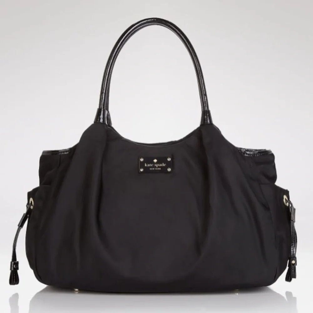 Kate Spade Black Stevie Diaper Bag